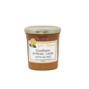 Confiture de Pêche et Litchi au Miel Gabriel Perronneau - La Ferme de Coubert