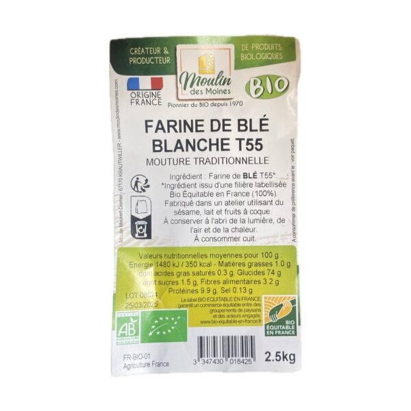 Farine de Blé Blanche T55 BIO – Image 2