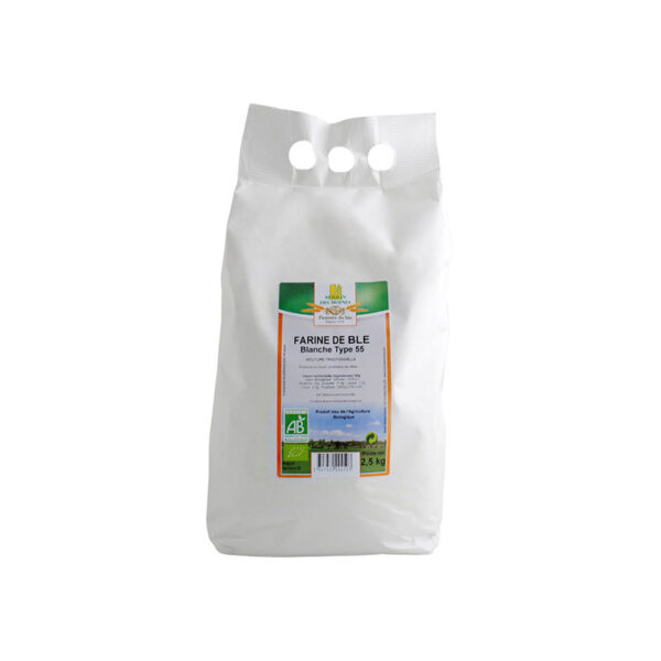 Farine de Blé Blanche T55 BIO Moulin des Moines - La Ferme de Coubert
