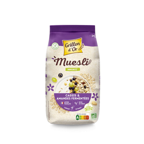 Muesli au Cassis et aux Amandes BIO Grillon d'Or - La Ferme de Coubert