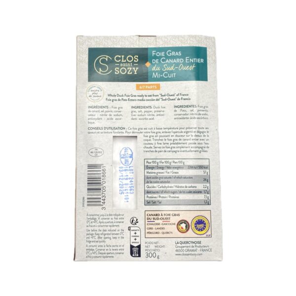 Foie Gras Mi-Cuit Entier en Coque – Image 2