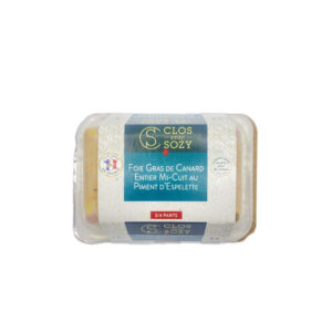 Foie Gras Mi-Cuit au Piment d'Espelette en Barquette Clos Saint Sozy - La Ferme de Coubert