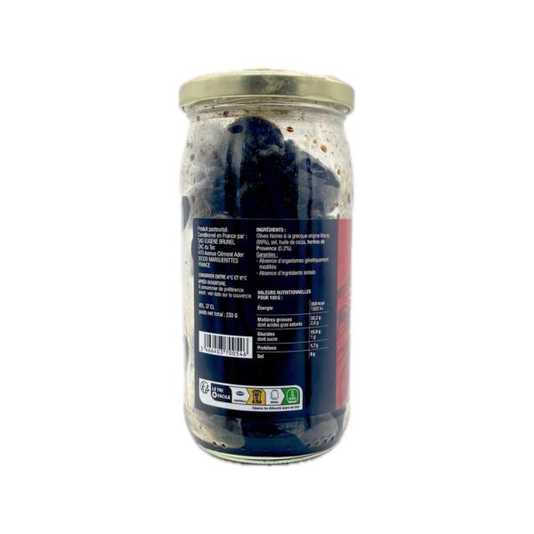 Olives Noires à la Grecque aux Herbes de Provence Eugène Brunel - La Ferme de Coubert
