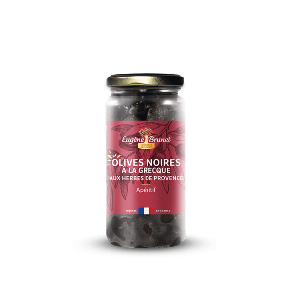 Olives Noires à la Grecque aux Herbes de Provence Eugène Brunel - La Ferme de Coubert