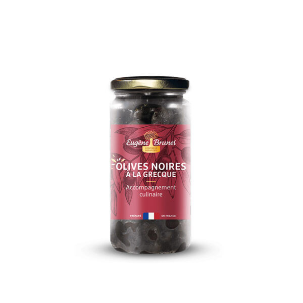 Olives Noires à la Grecque Dénoyautées Eugène Brunel - La Ferme de Coubert