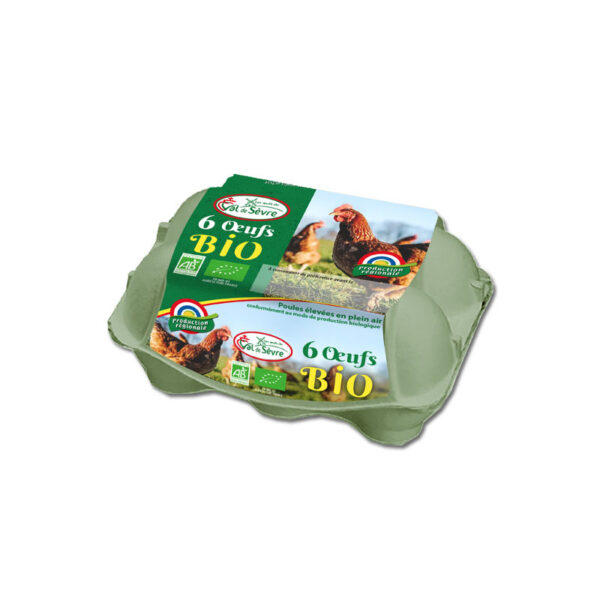 Œufs Calibre Gros X6 BIO Val de Sèvres - La Ferme de Coubert