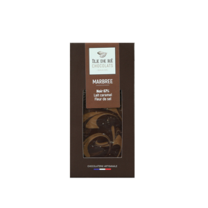 Tablette au Chocolat Noir 67% Marbré Lait Caramel Fleur de Sel Ile de Ré Chocolats - La Ferme de Coubert