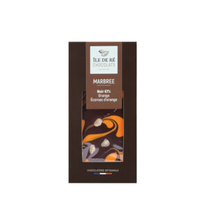 Tablette au Chocolat Noir 67% Marbré Orange Ile de Ré Chocolats - La Ferme de Coubert