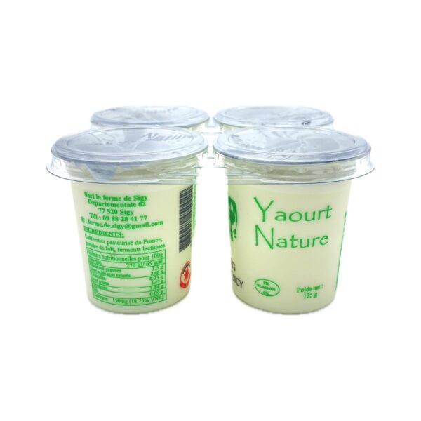 Yaourts Natures X4 Ferme de Sigy d'Ile-de-France - La Ferme de Coubert