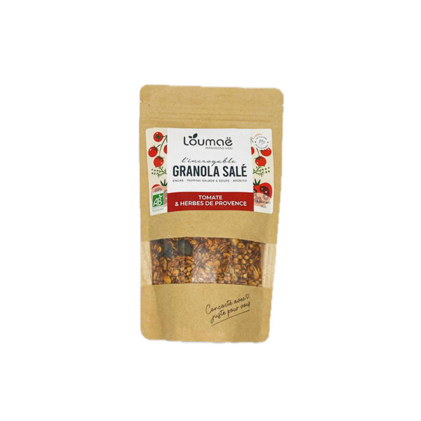 Granola Salé à la Tomate et Herbes de Provence BIO Loumaë la Ferme de Coubert