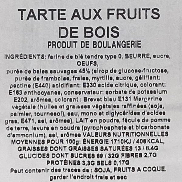 Tarte aux Fruits des Bois – Image 2