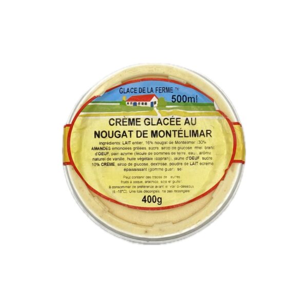 Crème Glacée au Nougat de Montélimar Les 3 Givrées - La Ferme de Coubert