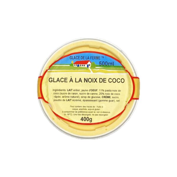 Glace à la Noix de Coco Les 3 Givrées - La Ferme de Coubert