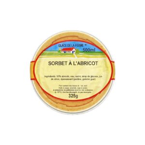 Sorbet à l'Abricot Les 3 Givrées - La Ferme de Coubert