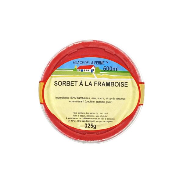 Sorbet à la Framboise Les 3 Givrées - La Ferme de Coubert