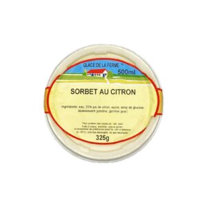 Sorbet au Citron Les 3 Givrées - La Ferme de Coubert