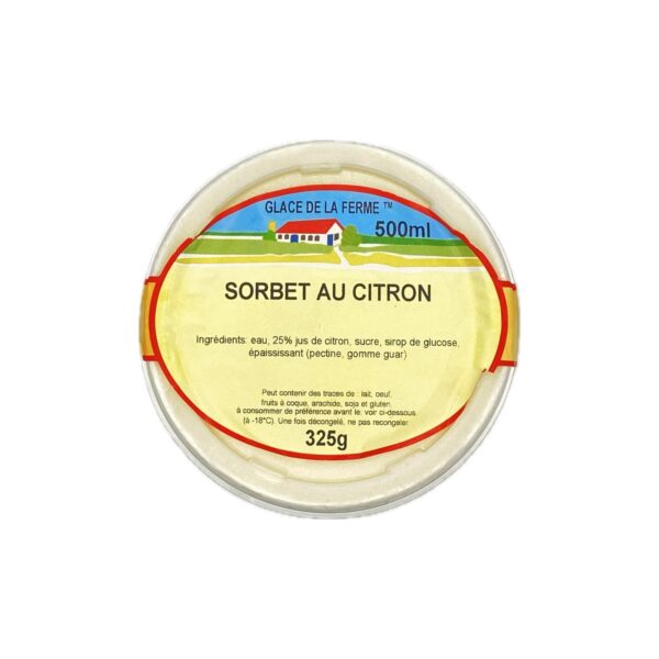 Sorbet au Citron Les 3 Givrées - La Ferme de Coubert