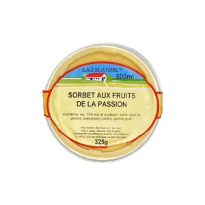 Sorbet aux Fruits de la Passion Les 3 Givrées - La Ferme de Coubert
