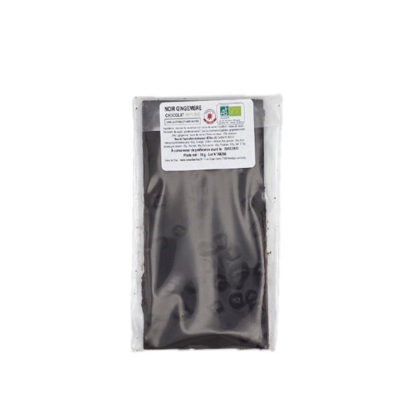 Tablette de Chocolat Noir au Gingembre BIO Coeur de Choc - La Ferme de Coubert