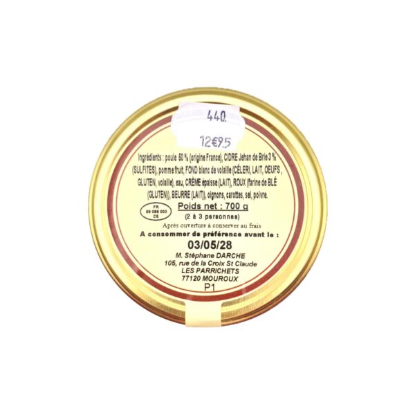 Poule au Cidre Jean de Brie Ferme Les Parrichets